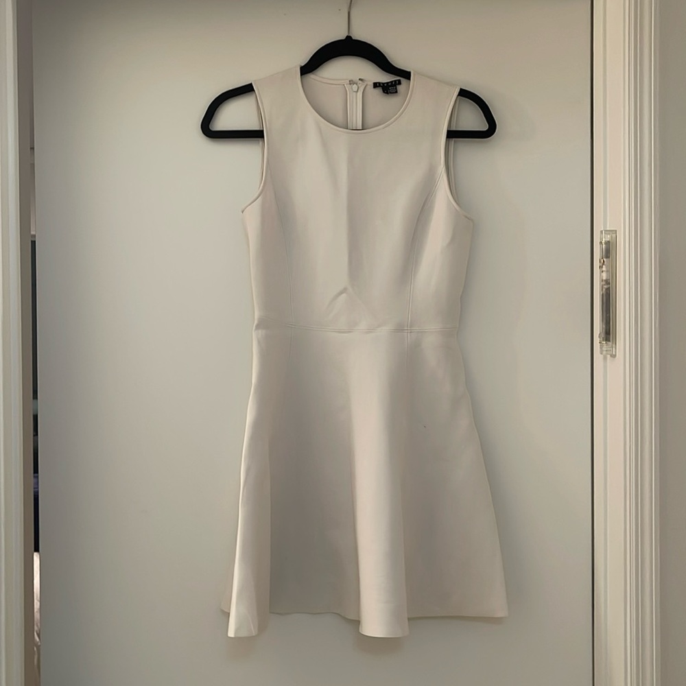 THEORY neoprene white dress